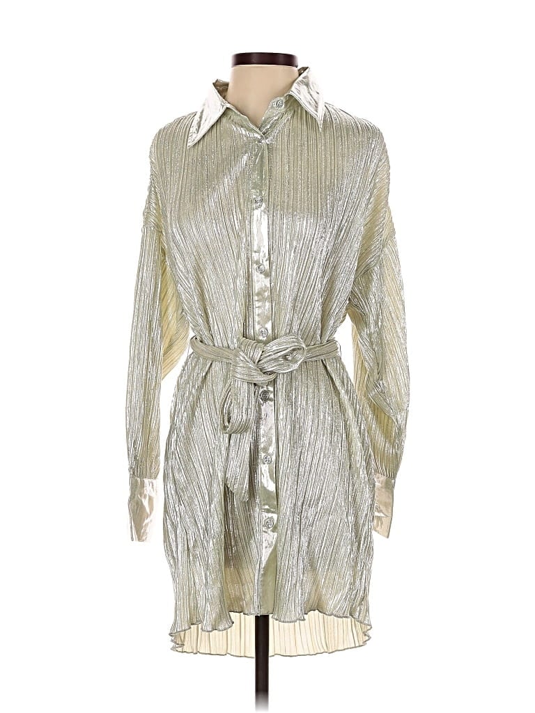 12th Tribe Casual Dress In Gold