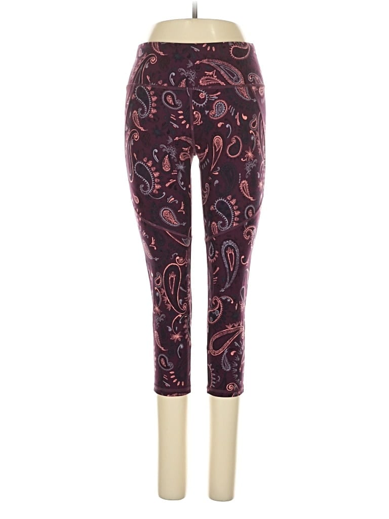 Pre-owned Sweaty Betty Leggings In Burgundy