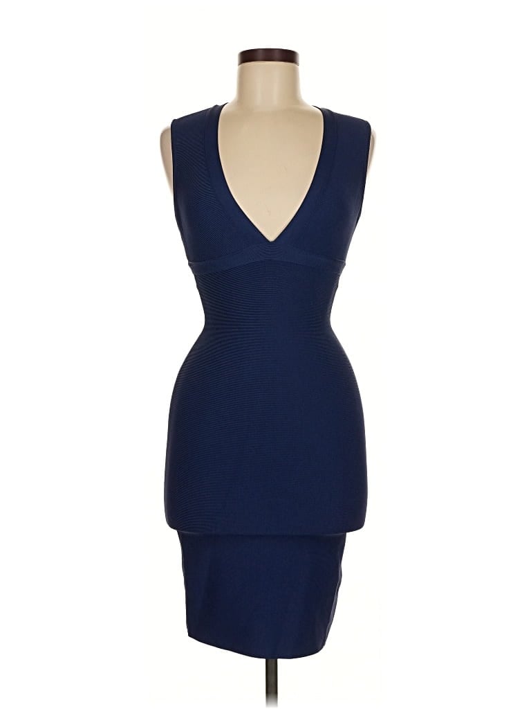 Pre-owned Bcbgmaxazria Cocktail Dress In Blue