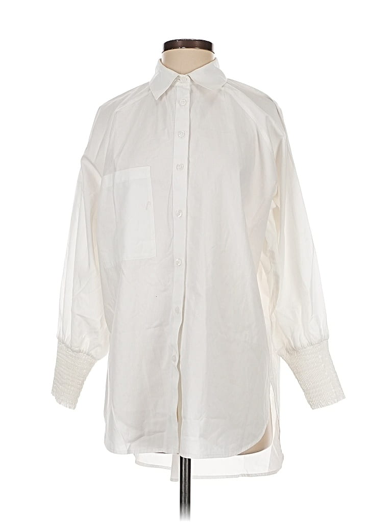 Pre-owned So Long Sleeve Blouse In White