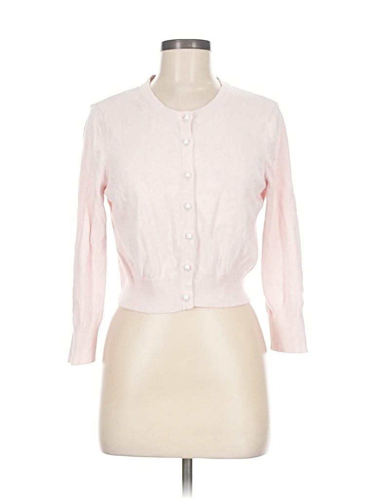 Pre-owned Karl Lagerfeld Cardigan Sweater In Pink