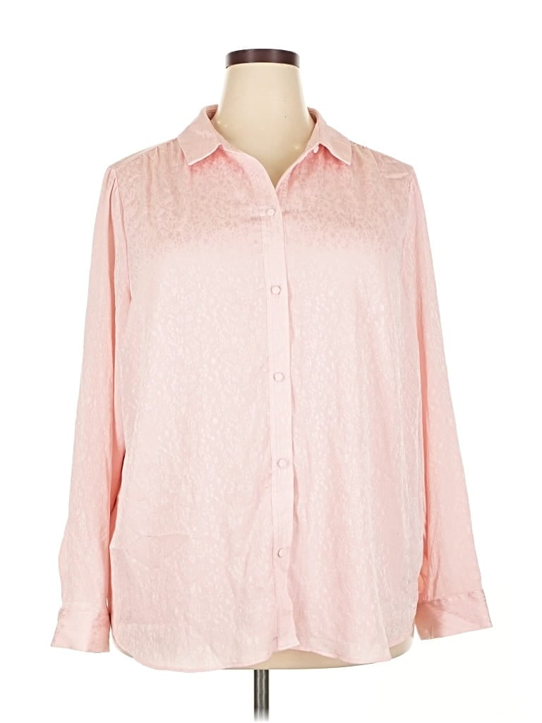 Pre-owned Lc Lauren Conrad Long Sleeve Blouse In Pink