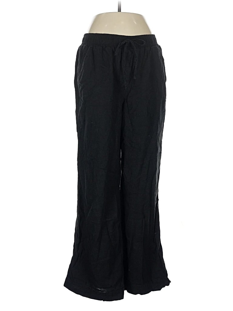 Pre-owned Briggs Linen Pants In Black