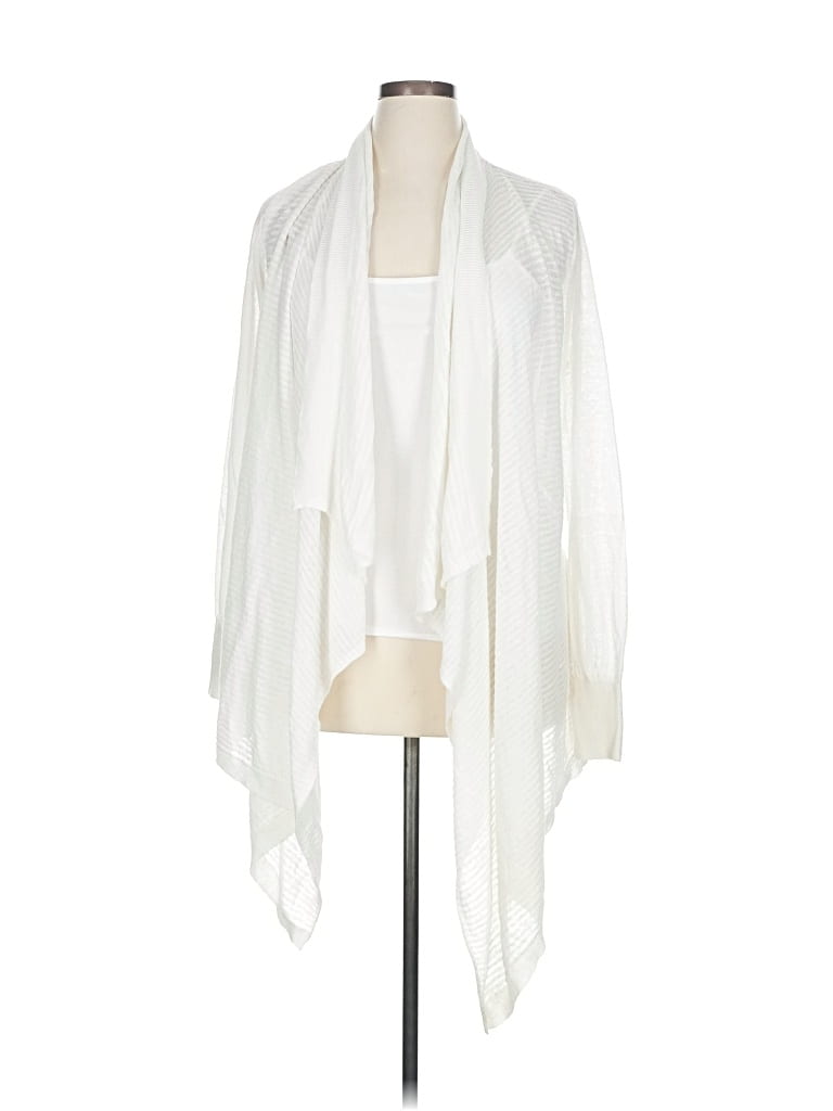 Pre-owned Ann Taylor Cardigan Sweater In White