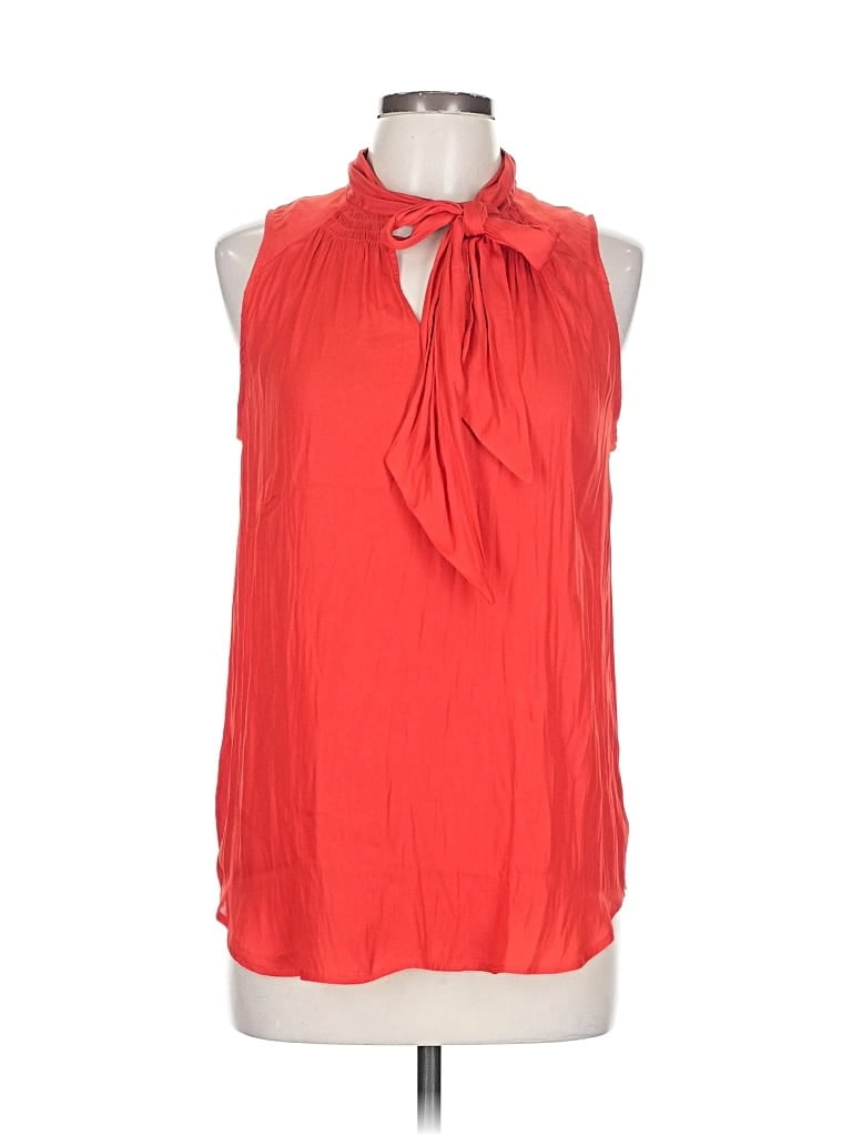Pre-owned Ann Taylor Loft Sleeveless Blouse In Red