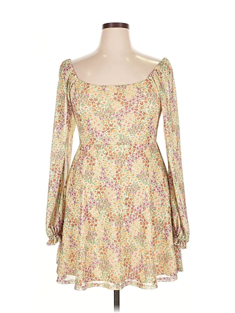 Pre-owned Originality Cocktail Dress In Yellow