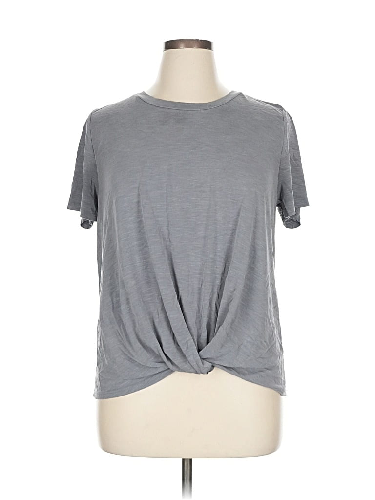Pre-owned Green Envelope Short Sleeve T-shirt In Gray