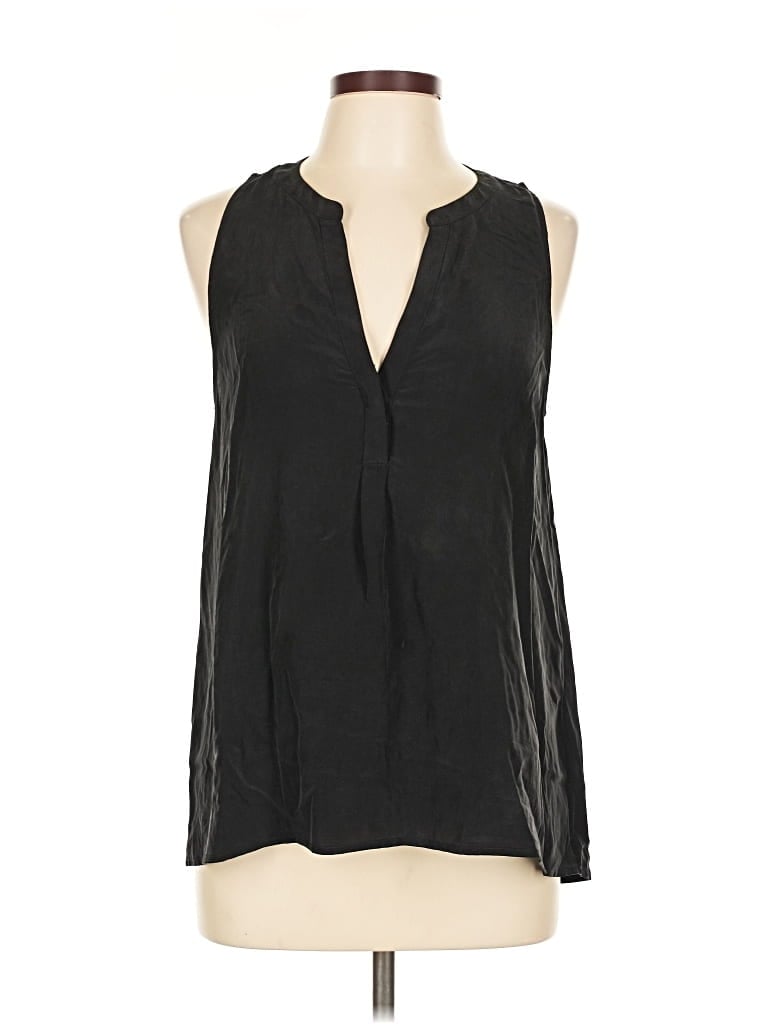 Click to view more detailed imagery on our partner's website Pre-owned Joie Sleeveless Silk Top Black Halter Neckline Tops
