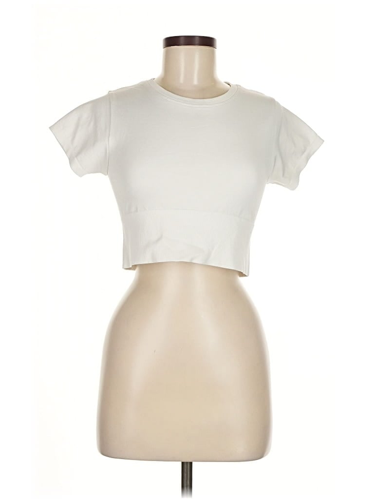 Pre-owned Offline By Aerie Short Sleeve T-shirt In White