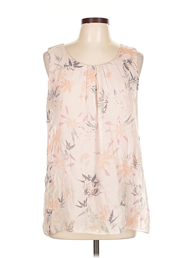 Pre-owned Elena Baldi Sleeveless Silk Top Pink Halter Neckline Tops