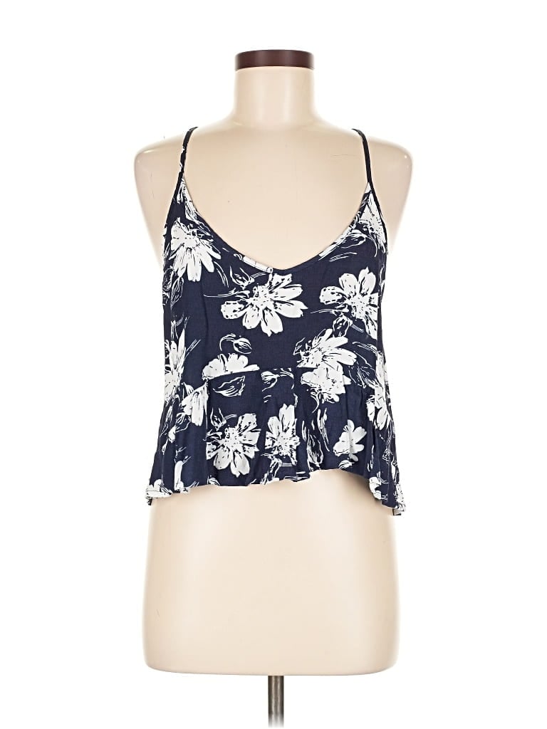 Pre-owned Lumiere Sleeveless Top Blue Halter Neckline Tops