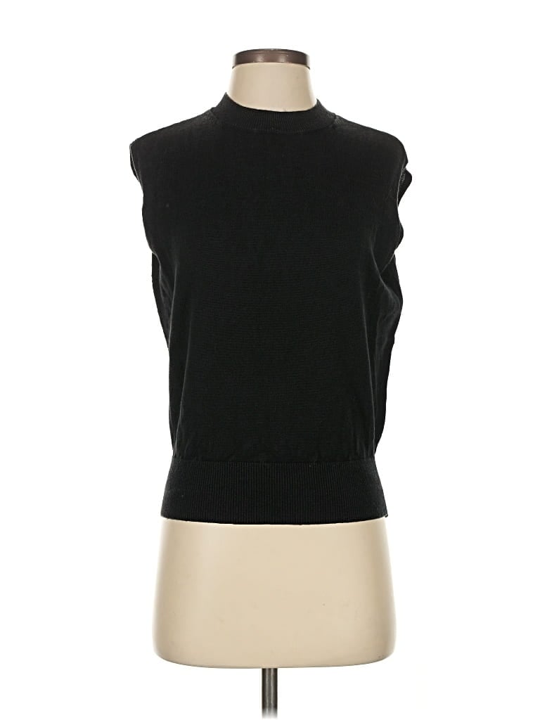 Pre-owned Ann Taylor Sweater Vest In Black
