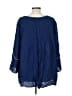 Avenue 100% Rayon Blue 3/4 Sleeve Blouse Size 30 - 32 Plus - photo 2