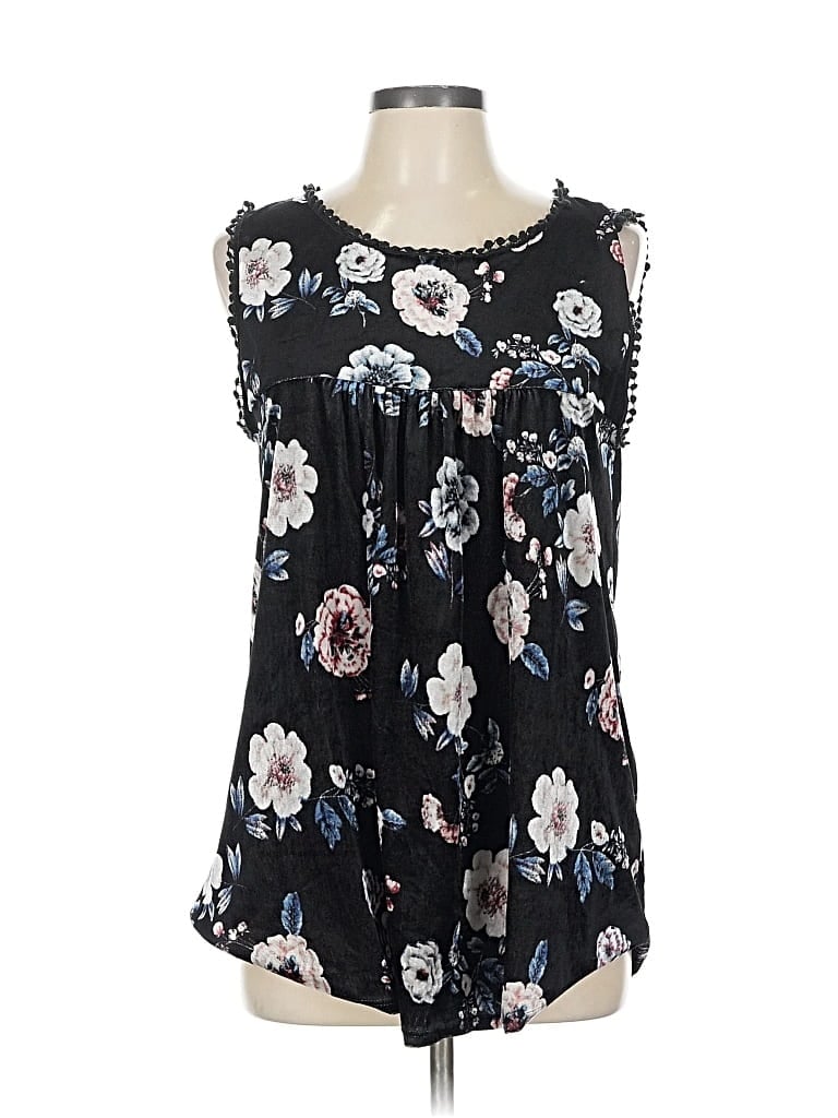 Pre-owned Sun & Moon Sleeveless Blouse In Black