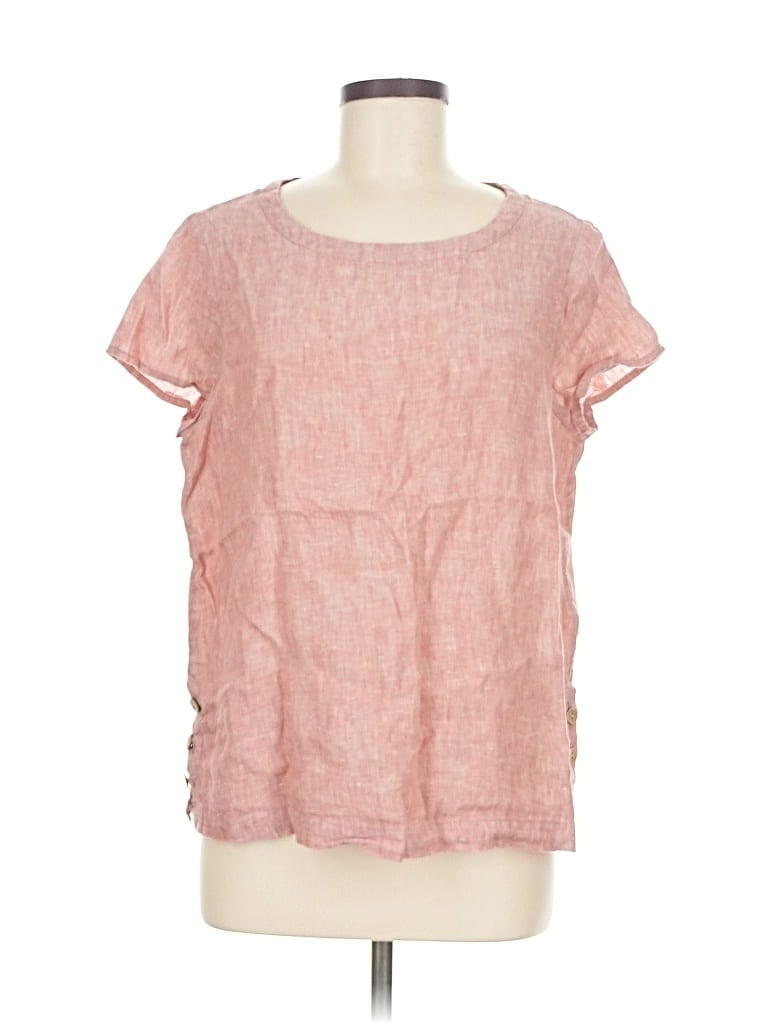 Pre-owned Cynthia Rowley Tjx Short Sleeve Blouse In Pink
