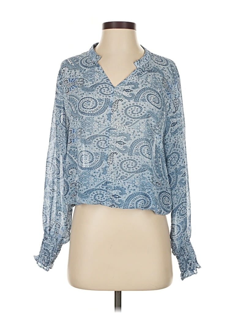 Click to view more detailed imagery on our partner's website Pre-owned Coco + Carmen Long Sleeve Blouse In Blue