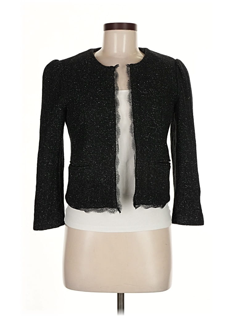 Pre-owned Ann Taylor Loft Wool Blazer Jacket In Black