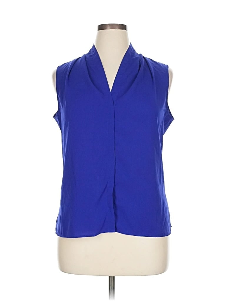 Pre-owned Calvin Klein Sleeveless Blouse In Blue