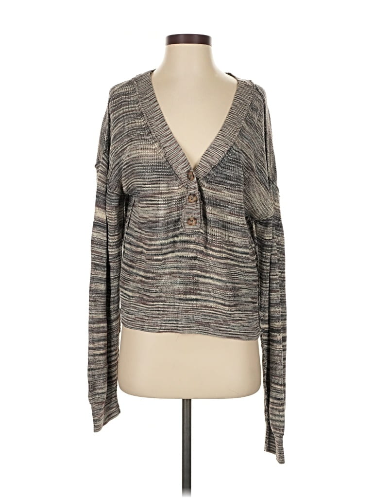 Pre-owned Free People Cardigan Sweater In Gray