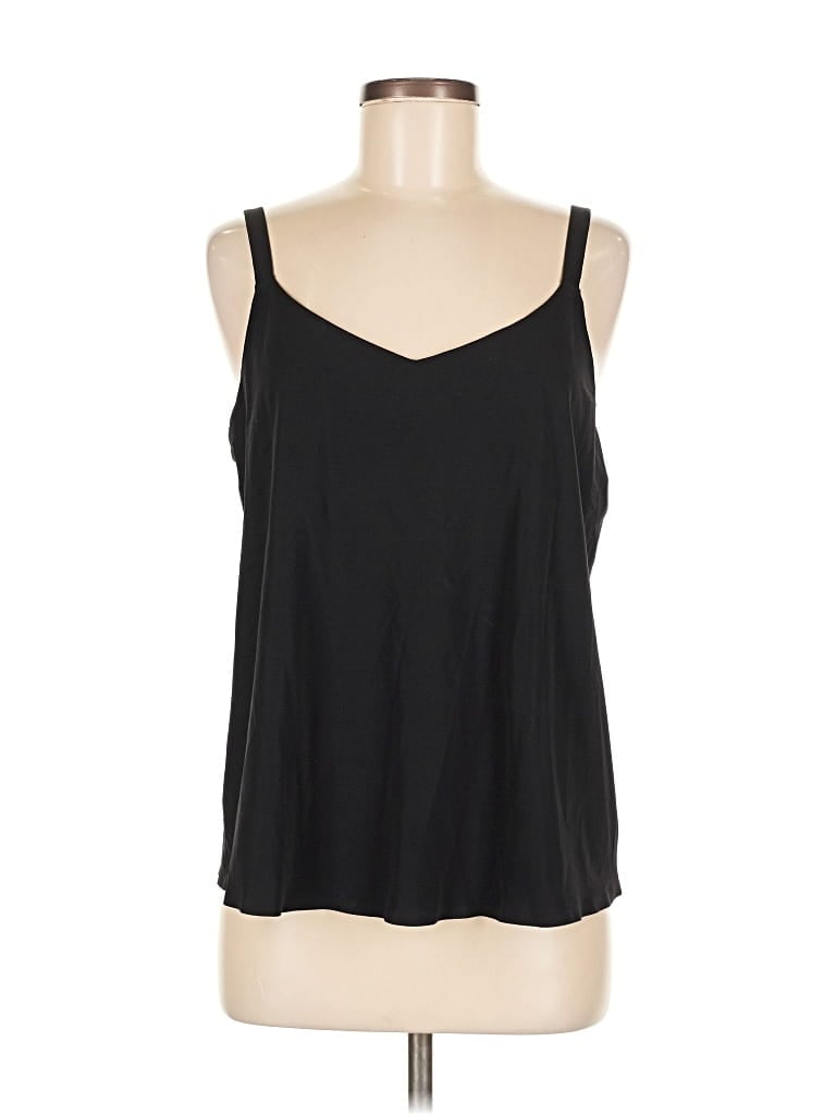 Pre-owned Aday Tank Top Black Halter Neckline Tops