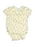 Amazon Essentials 100% Cotton Print Yellow Short Sleeve Onesie Size 3-6 mo - photo 1