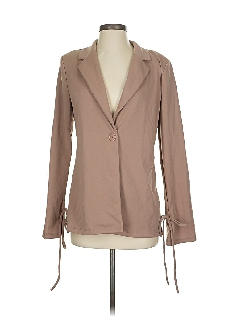 Fashion Nova Blazer Jacket In Brown
