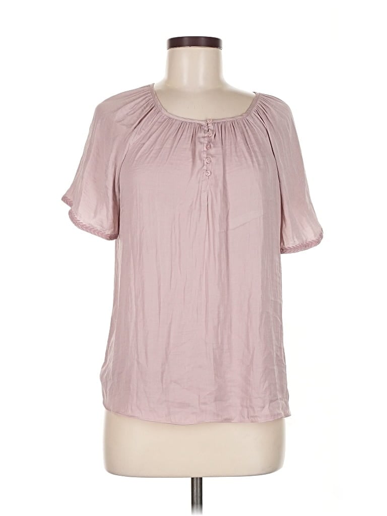 Pre-owned J By Joie Short Sleeve Blouse In Pink