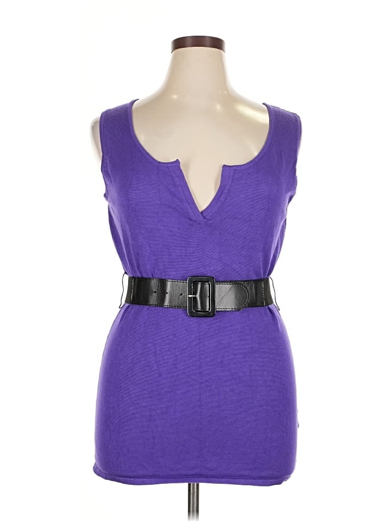 Pre-owned Maurices Sleeveless Top Purple Plunge Neckline Tops