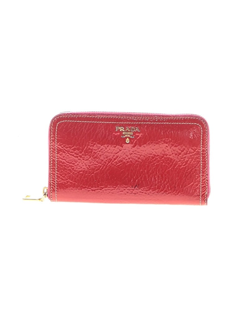 Pre-owned Prada Leather Wallet In Red