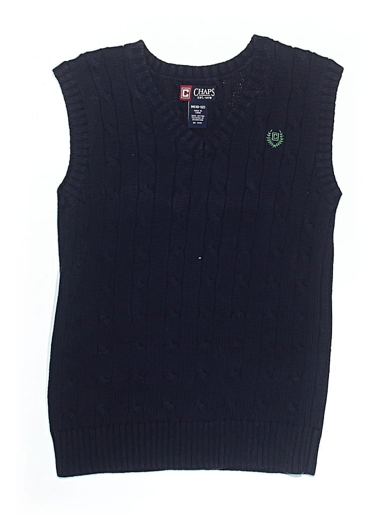 Pre-owned Chaps Kids' Sweater Vest In Blue