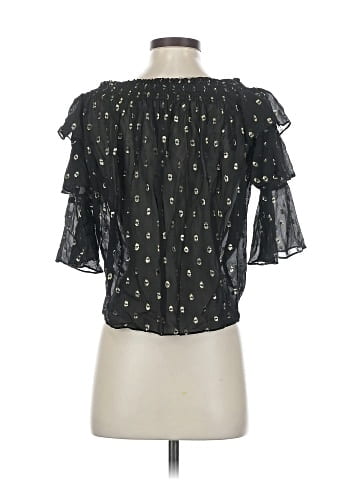 Nicole Miller Artelier Short Sleeve Silk Top (view 2)