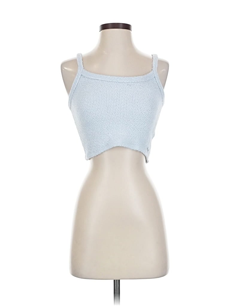 Pre-owned Hollister Sleeveless Top Blue Halter Neckline Tops