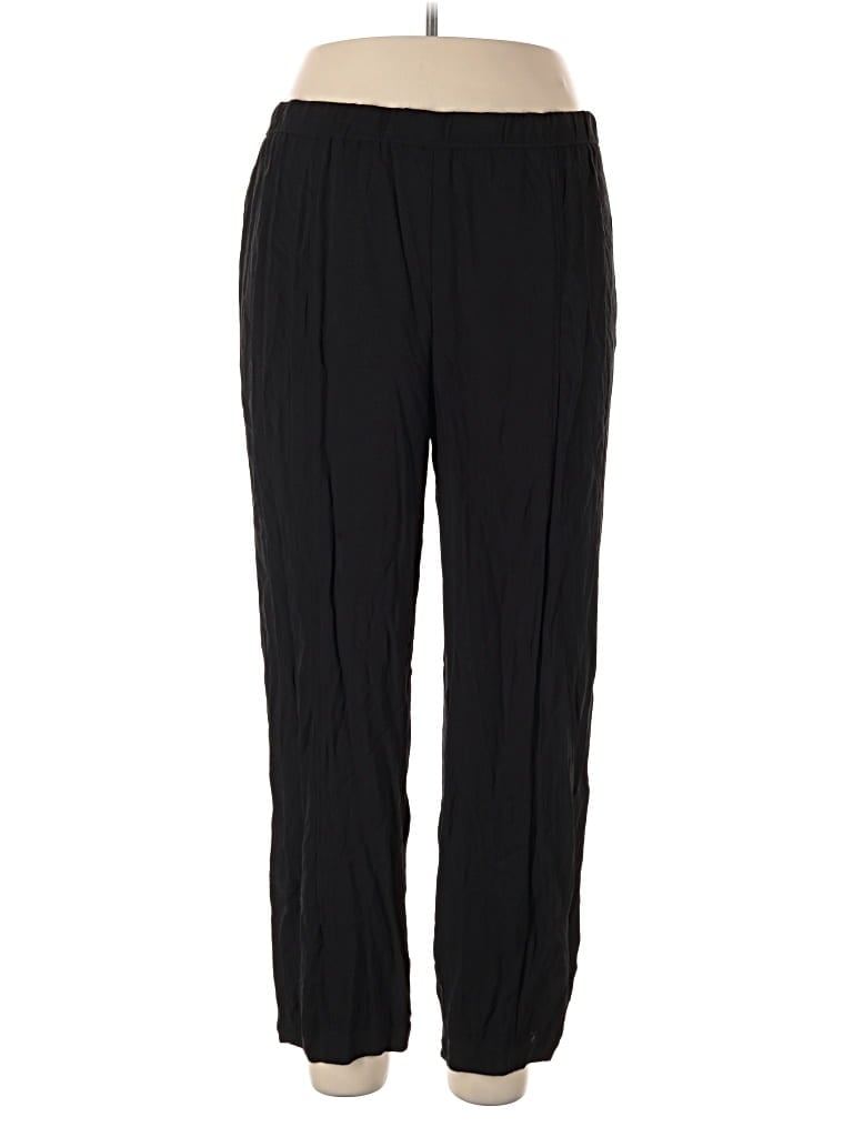 Pre-owned Eileen Fisher Track Pants In Black