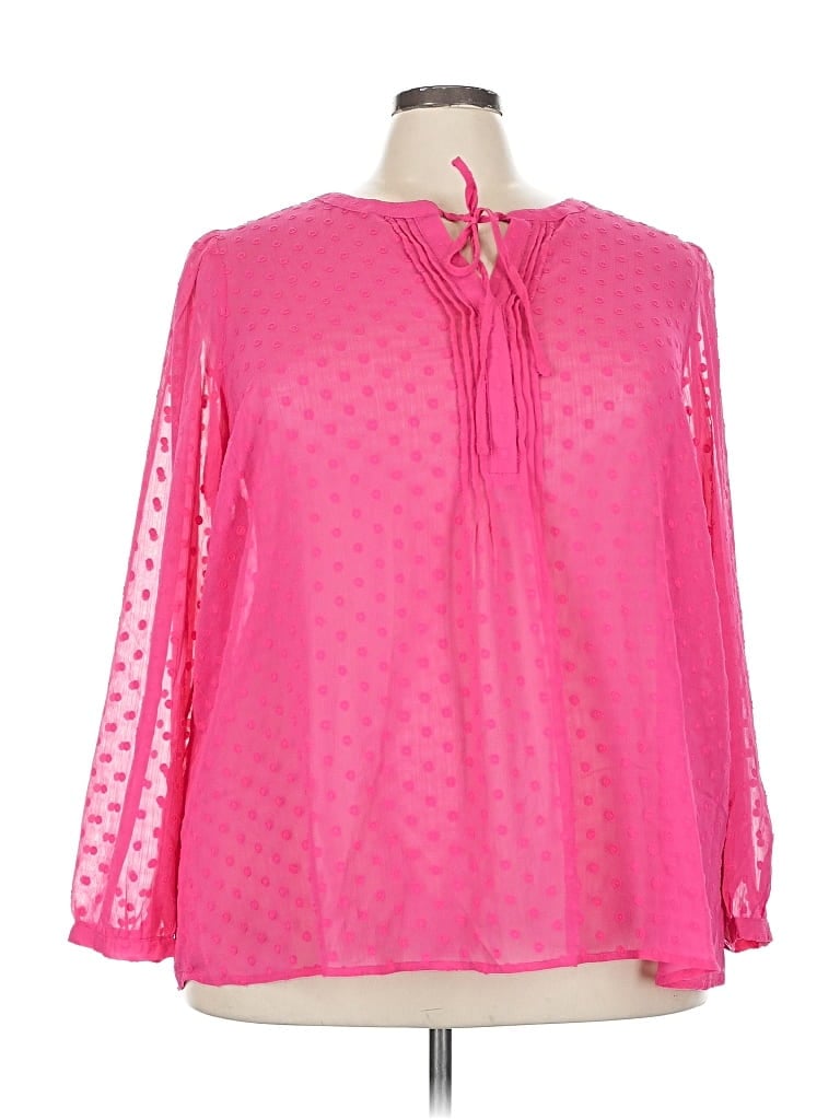 Torrid 3/4 Sleeve Blouse In Pink
