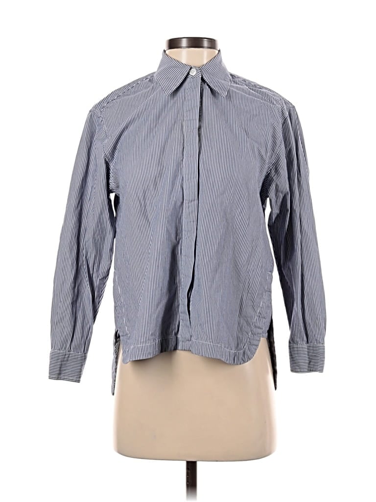 Pre-owned Banana Republic Factory Store Long Sleeve Button Down Shirt In Gray