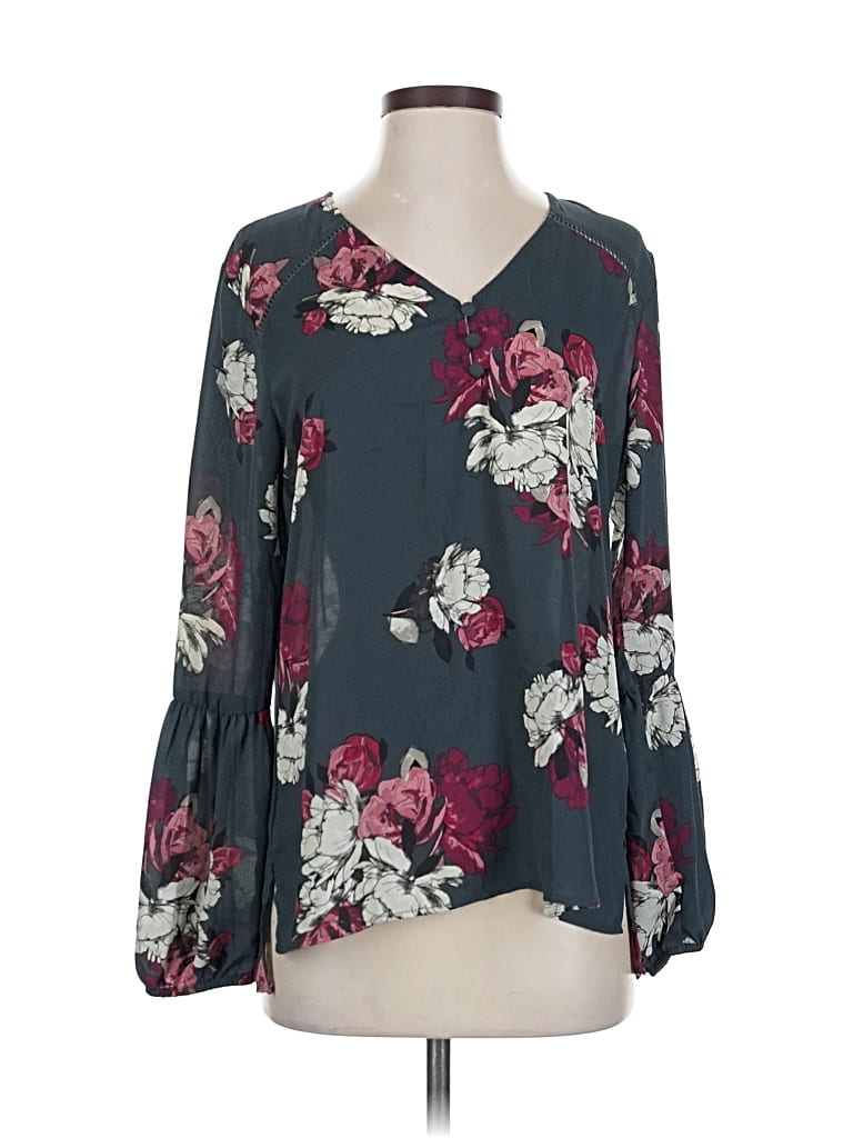 Pre-owned Maurices 3/4 Sleeve T-shirt In Gray