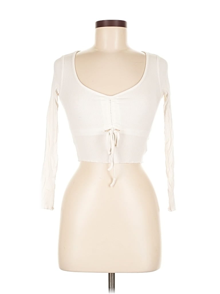 Pre-owned J.ing 3/4 Sleeve T-shirt In White