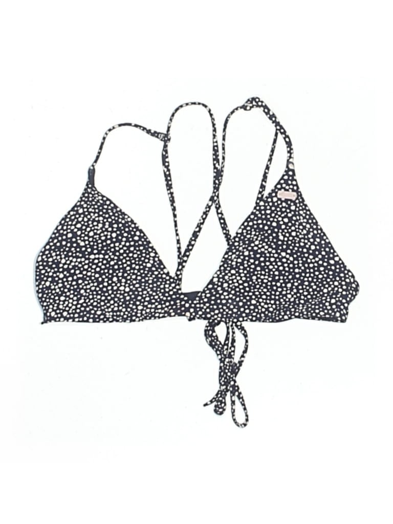 Pre-owned Roxy Swimsuit Top Blue Halter Neckline Swimwear