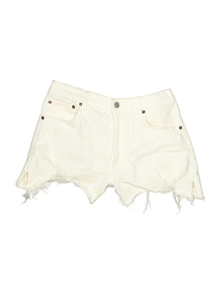 ABERCROMBIE & FITCH Pre-owned Denim Shorts In White