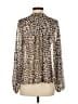 Maeve 100% Polyester Animal Print Brown Long Sleeve Blouse Size XS - photo 2