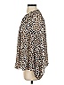 Maeve 100% Polyester Animal Print Brown Long Sleeve Blouse Size XS - photo 5