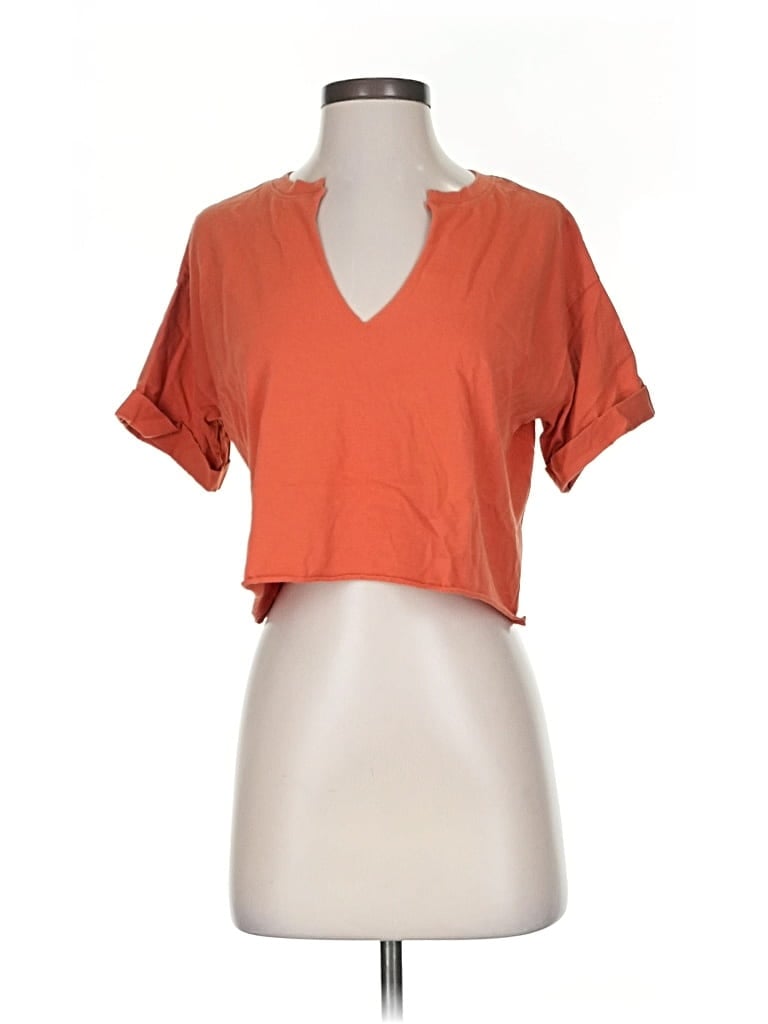 Pre-owned Forever 21 Short Sleeve T-shirt In Orange