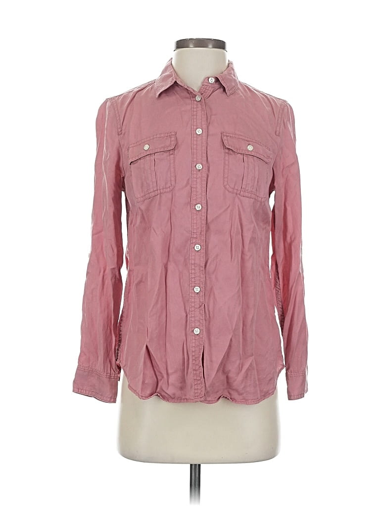 Pre-owned Talbots Long Sleeve Button Down Shirt In Pink