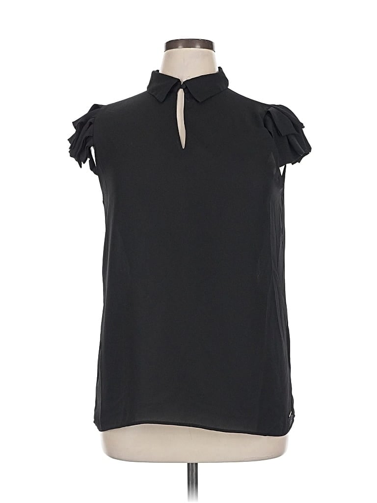 Pre-owned T Tahari Sleeveless Blouse In Black