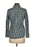 Fox Checkered-gingham Teal Long Sleeve Button-Down Shirt Size M - photo 2