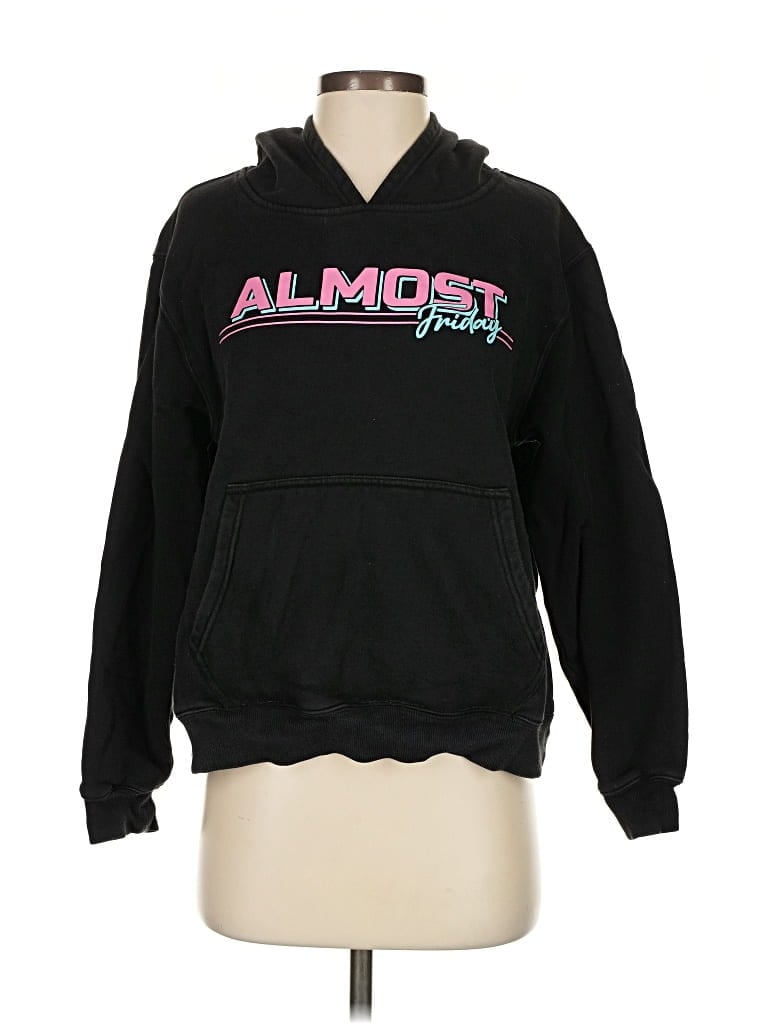 Pre-owned Assorted Brands Pullover Hoodie In Black
