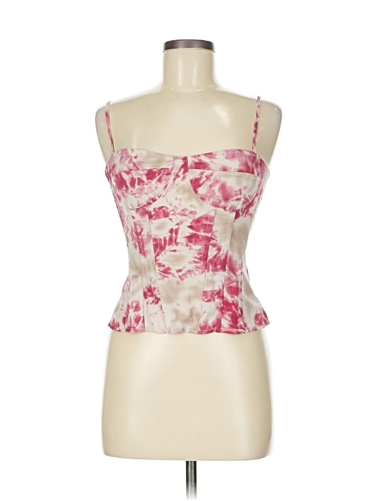 PRETTYLITTLETHING Pre-owned Sleeveless Top Pink Strapless Neckline Tops