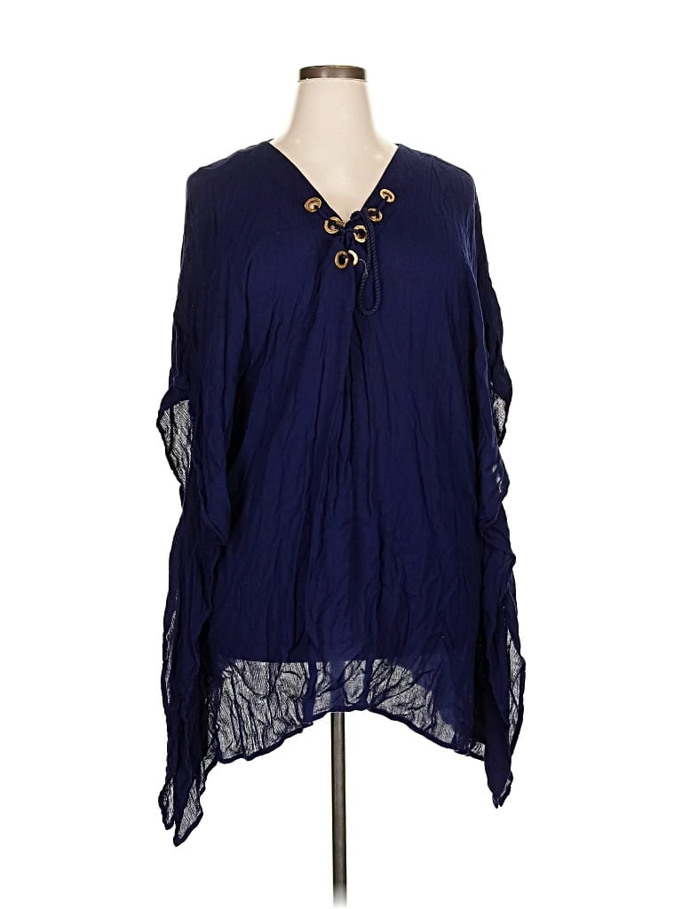 Pre-owned La Blanca Poncho In Blue