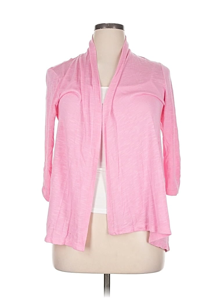 Pre-owned Kim Rogers Cardigan Sweater In Pink