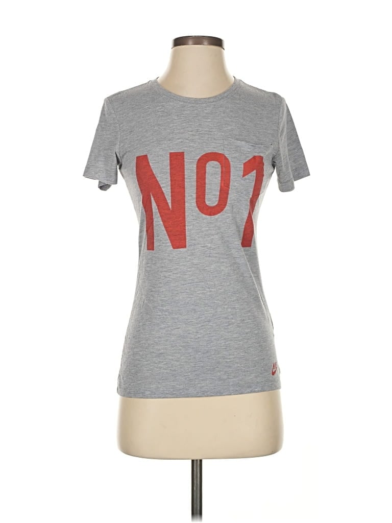 Pre-owned Nike Short Sleeve T-shirt In Gray